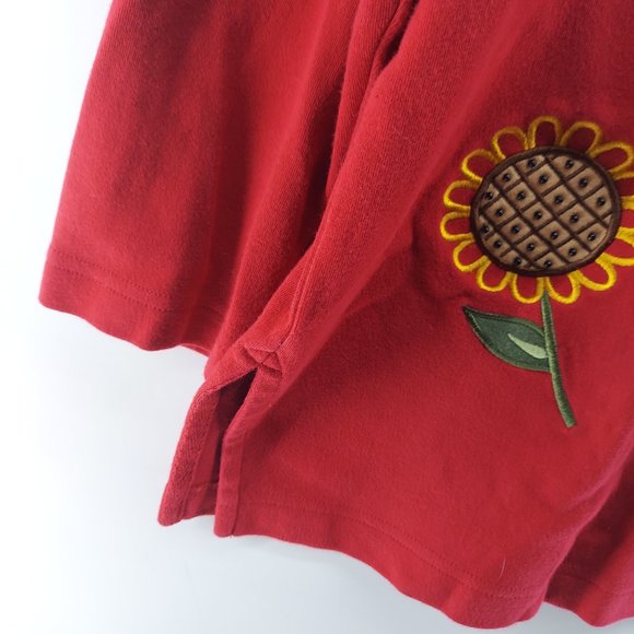bechamel Red sunflower sweater size large - Picture 5 of 10